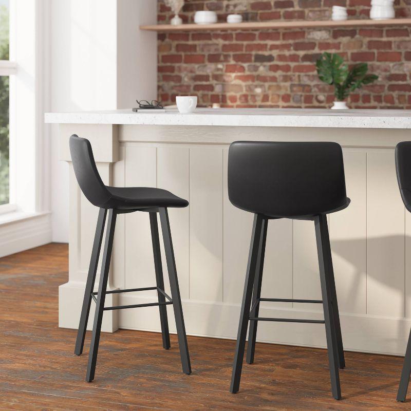 Taylor & Logan Brandy Upholstered Counter Stool with Metal Frame (Set of 2)