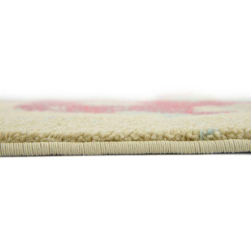 Unique Loom Estrella Collection Area Rug - Laurnell (5' 1" x 8' Rectangle Pink/Orange)