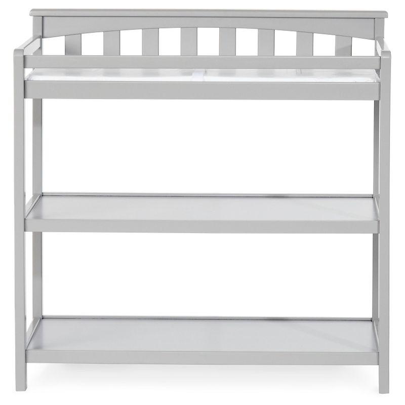 Cool Gray Flat Top 38" Changing Table with Safety Strap