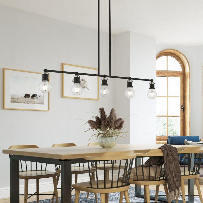 Livex Lighting Lansdale 5 - Light Chandelier in  Black/Brushed Nickel