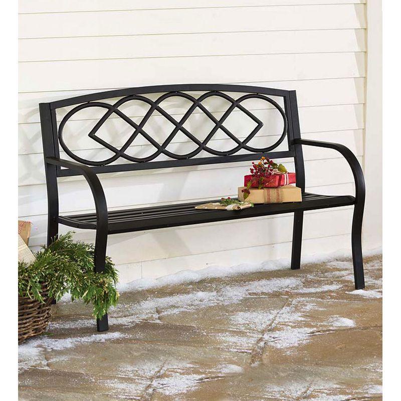 Evergreen Celtic Knot Garden Bench