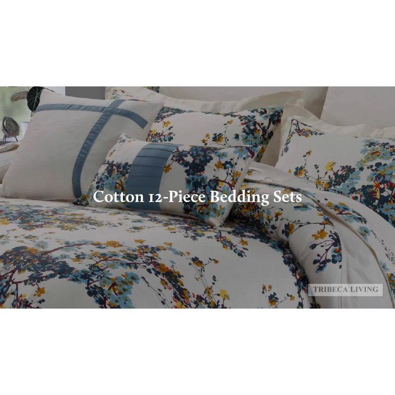 Tribeca Living Modern & Contemporary Cotton Floral Comforter Set
