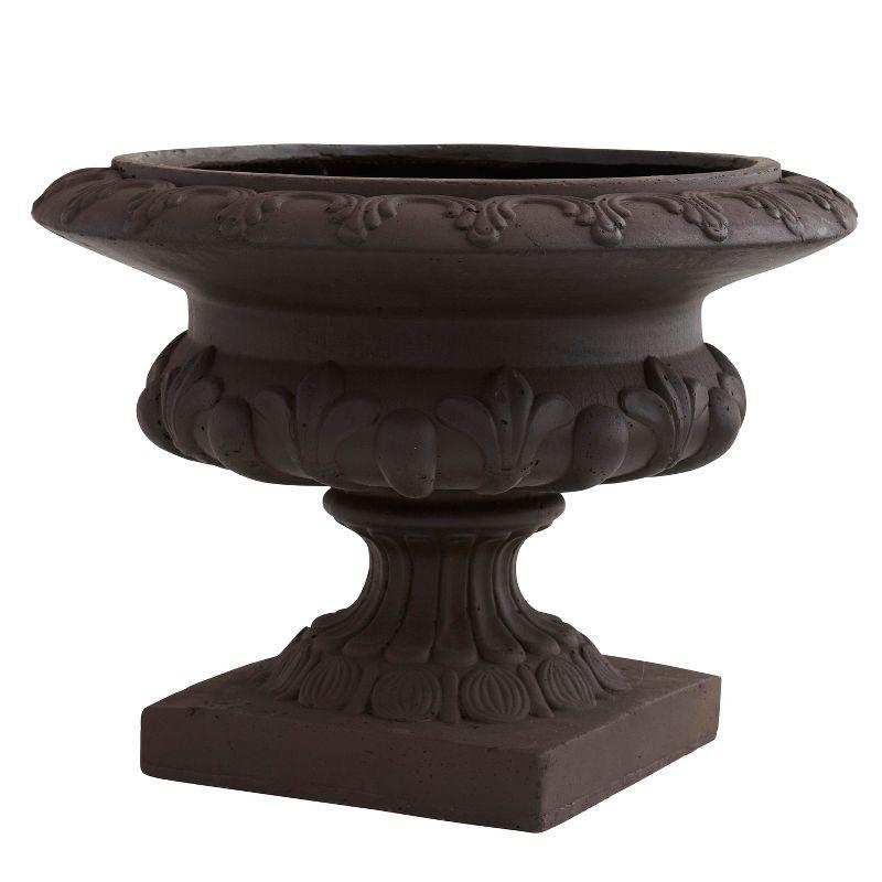 Nearly Natural 12.5-in Iron-finish Decorative Urn (Indoor/Outdoor)