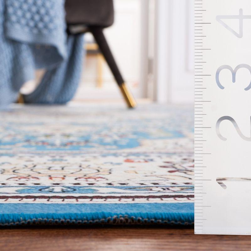Tucson TSN136 Power Loomed Machine Washable Area Rug - Turquoise/Beige - 3'x5' - Safavieh.