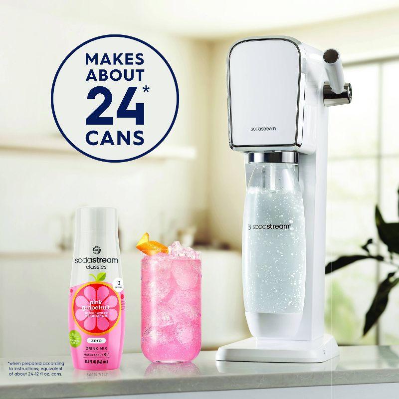 SodaStream Pink Grapefruit Zero Drink Mix 14.9 fl oz/4pk: Soda Streamer Flavor Syrup, Liquid Concentrate, Still, 440g