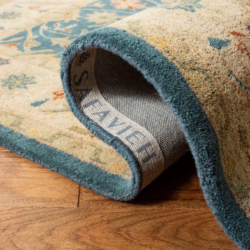 Antiquity AT14 Hand Tufted Indoor Area Rug - Blue - 4'x6' - Safavieh