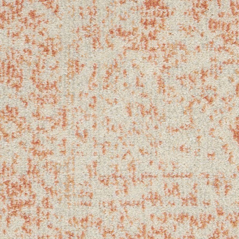 Nourison Tranquil Vintage Persian Center Medallion Area Rug Ivory Pink 5'3" x 7'3"