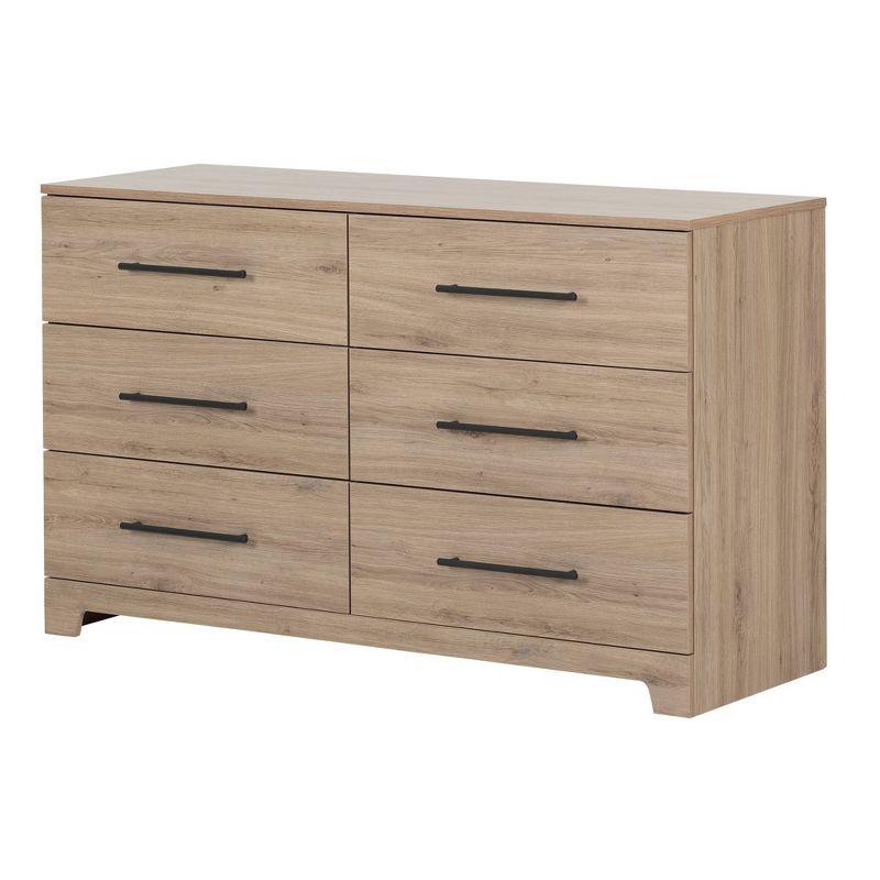 Rustic Oak Double Dresser with Extra Deep Drawers