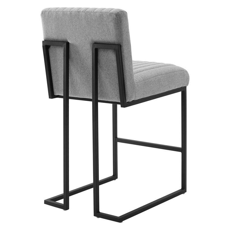 Indulge Channel Tufted Fabric Counter-Height Bar Stool by Modway