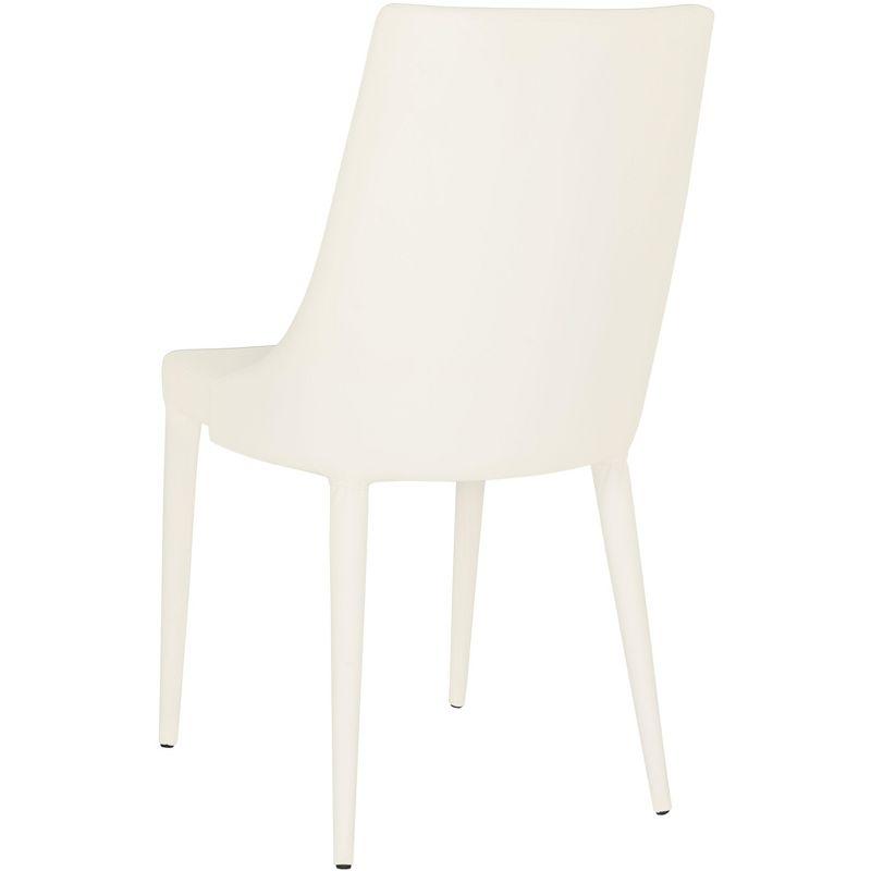Summerset 19" H Leather Side Chair (Set of 2) - FOX2014 - White - Safavieh Couture