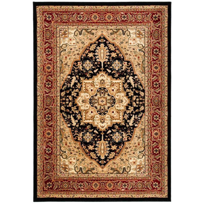 Lyndhurst Heriz LNH330 Power Loomed Area Rug - Black/Red - 6'x9' - Safavieh