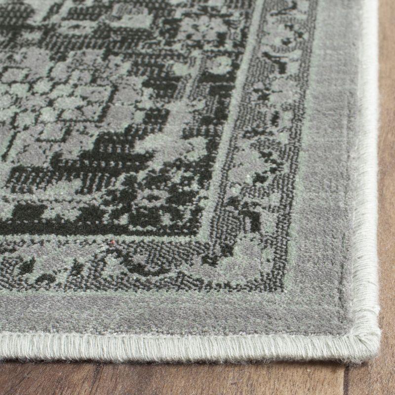 Vintage VTG159 Power Loomed Indoor Skid-Resistant Area Rug - Light Blue/Multi - 5'3"x7'6" - Safavieh