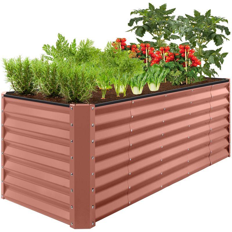 Terracotta Rectangular Steel Raised Garden Bed Planter Box