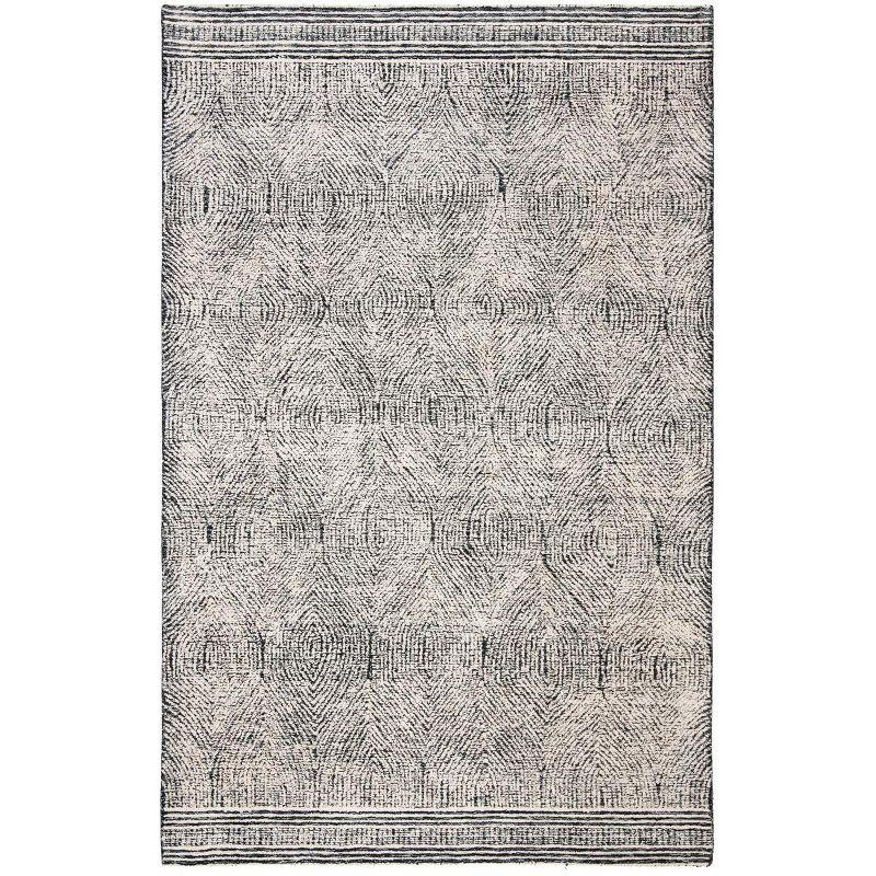 Abstract ABT340 Handmade Indoor Area Rug - Ivory/Chocolate - 5'x8' - Safavieh