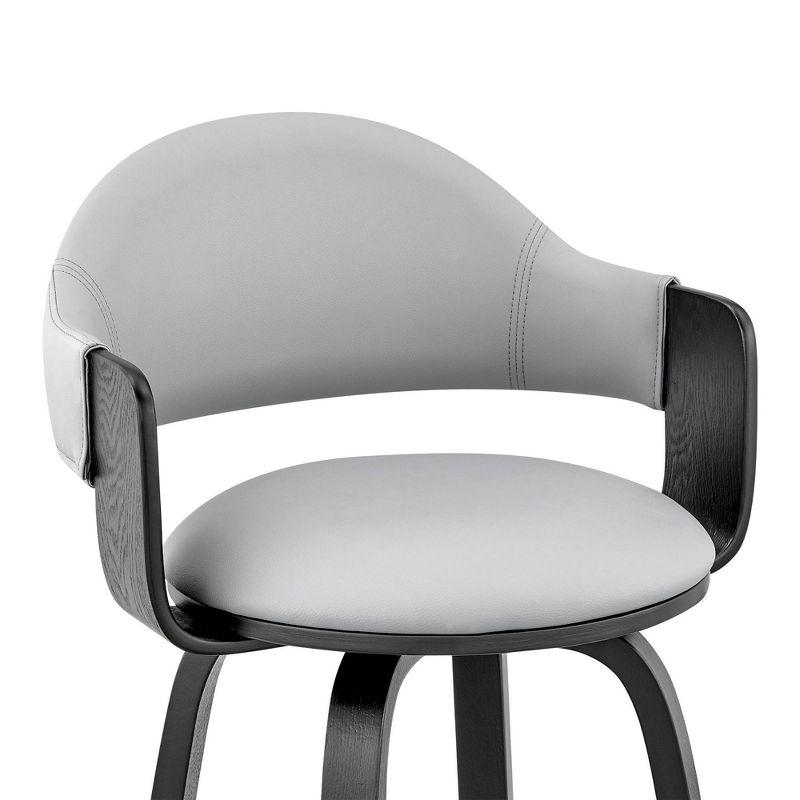 Dax Barstool: Adjustable, Swivel, Square Upholstered Seat - Armen Living