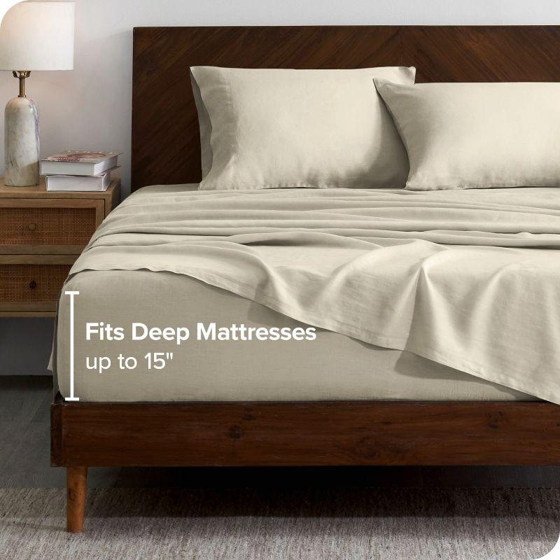 Bare Home 100% Linen Sheet Set