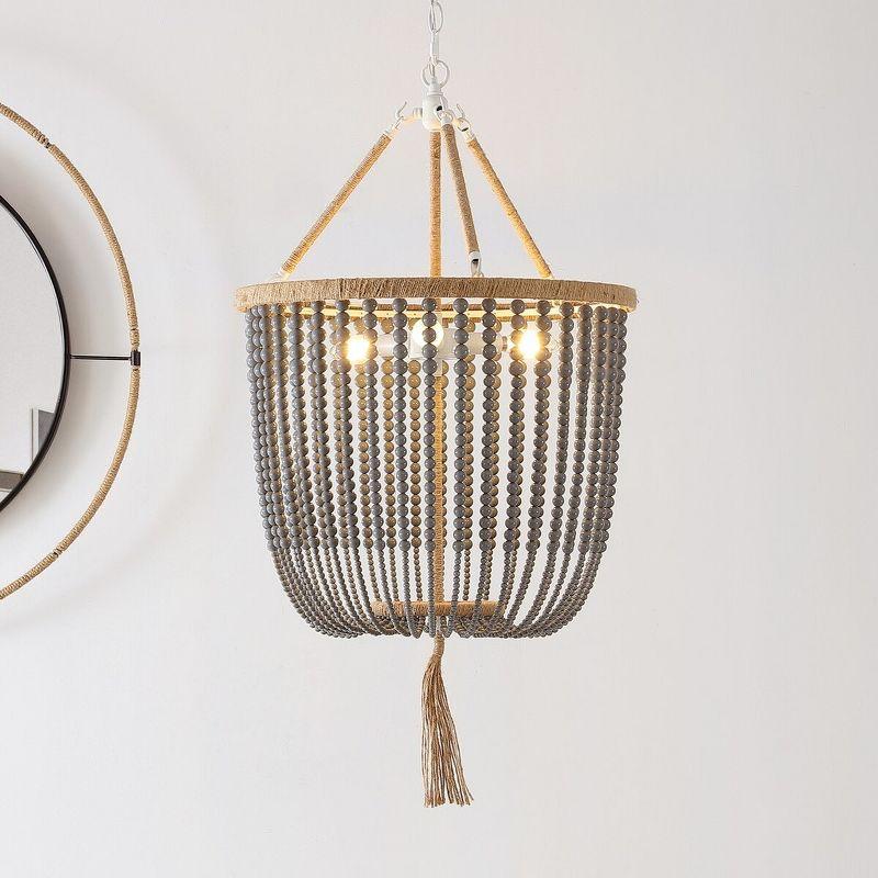 Angie Beads Pendant Lamp - LIT4476 - Grey - Safavieh