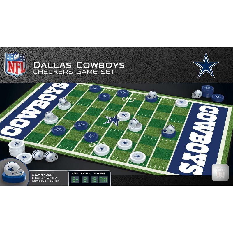 MasterPieces Officially licensed NFL Dallas Cowboys Checkers Board Game for Families and Kids ages 6 and Up