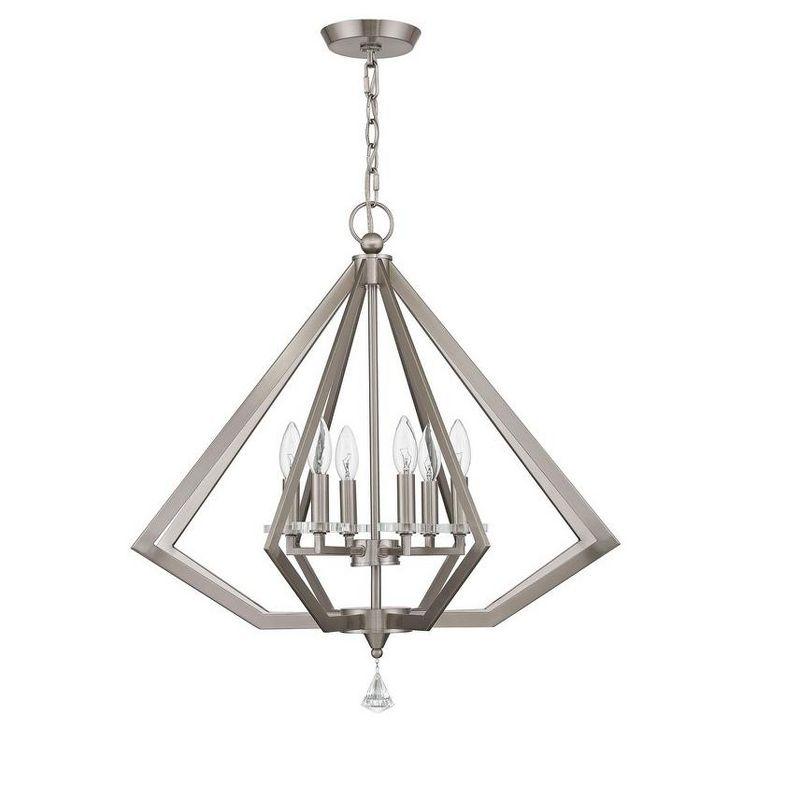 Livex Lighting Diamond 6 - Light Chandelier in  Brushed Nickel