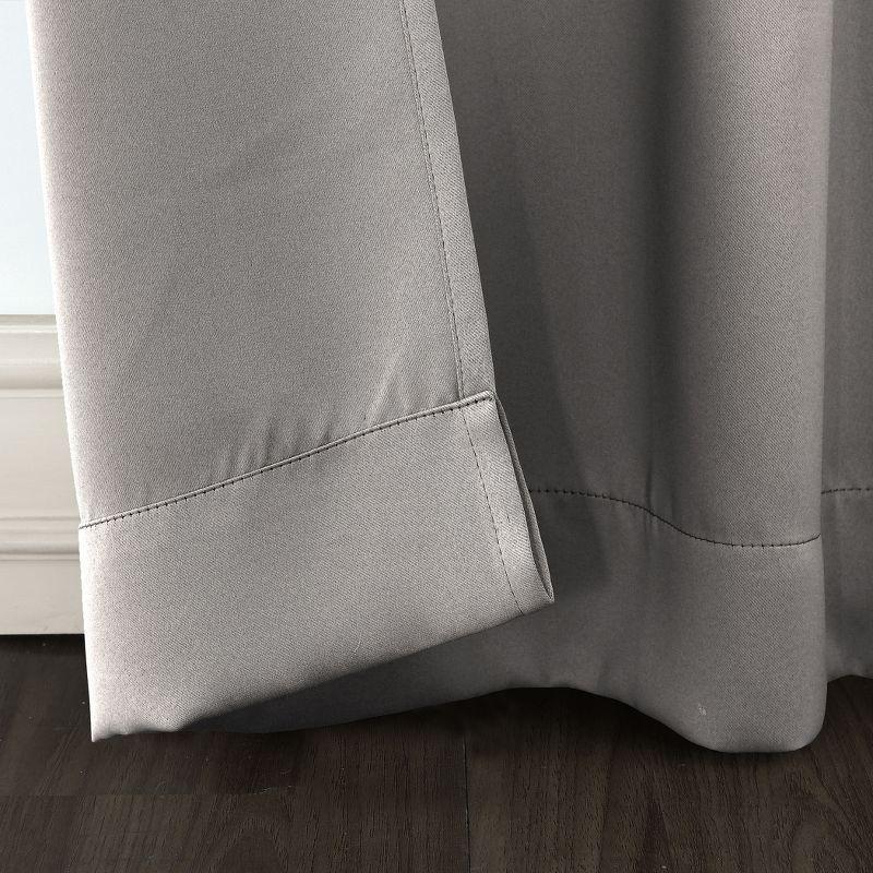 40"x84" Sun Zero Blackout Kenneth Energy Saving Rod Pocket Curtain Panel Gray: Thermal Insulated, Noise Reduction