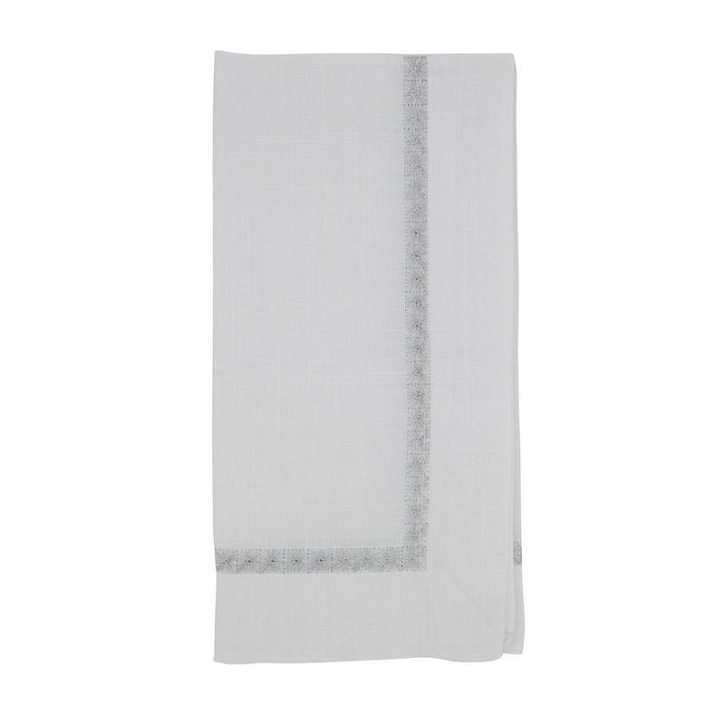 Saro Mayer Collection Polyester Embroidered Square Napkin (Set of 4)