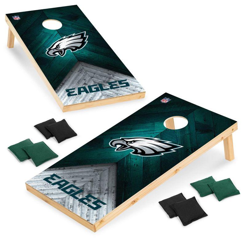 Philadelphia Eagles 2'x4' Solid Wood Cornhole Set with Bean Bags