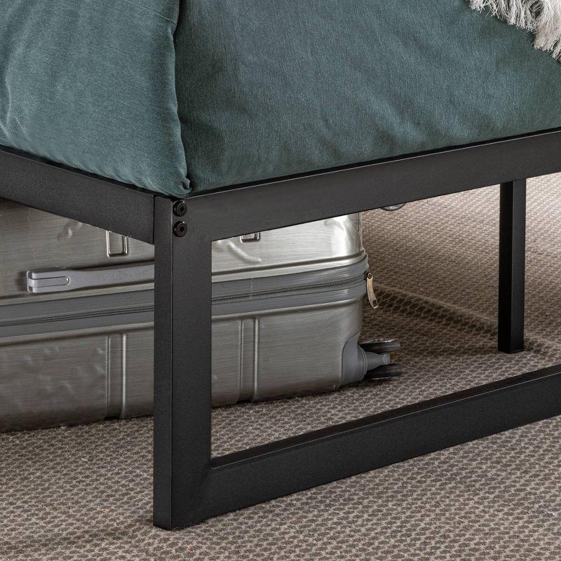 King Abel 14" Metal Platform Bed Frame Black - Zinus: Quick Lock Assembly, No Box Spring Needed