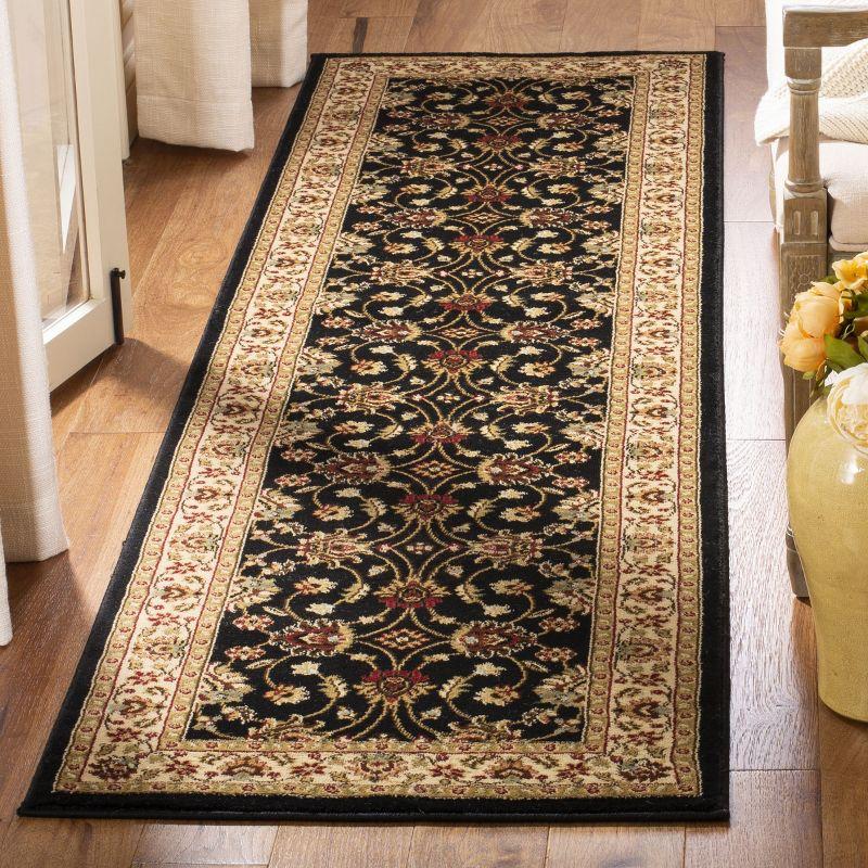Lyndhurst LNH553 Power Loomed Runner Rug - Black/Ivory - 2'3"x16' - Safavieh