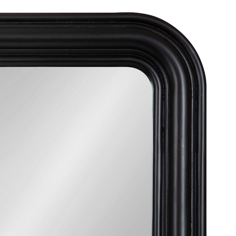 Elegant Arch Black Wooden 26x36 Bathroom Vanity Mirror