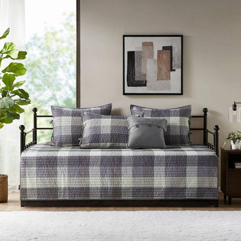 Ridge 3 Piece Reversible Plaid Daybed Cover Set