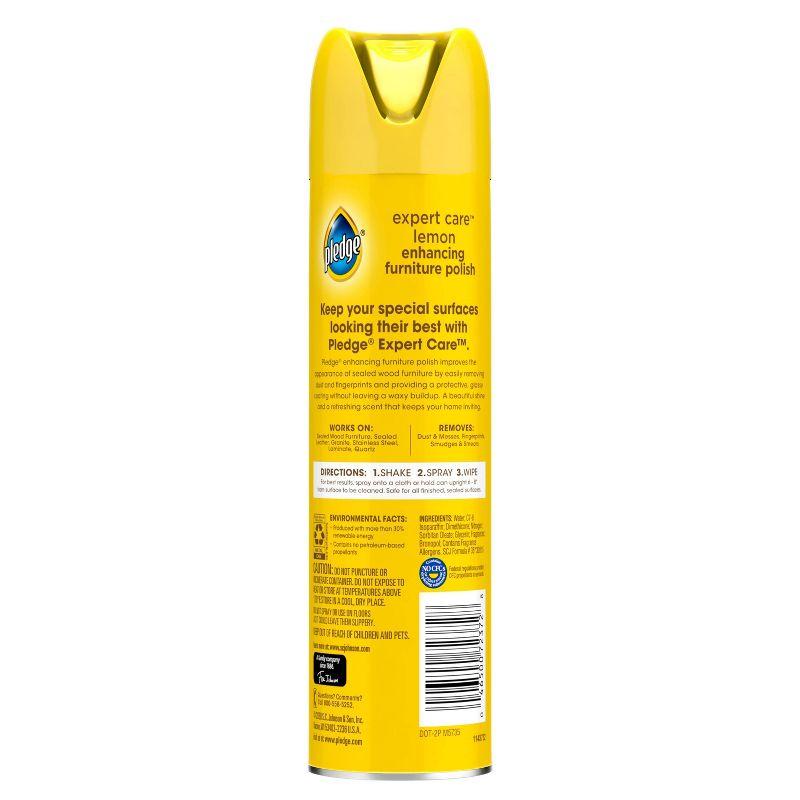 Pledge Multisurface Enhancing Polish Spray - Lemon - 9.7oz