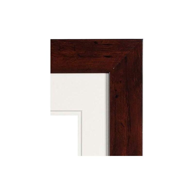 Gallery Solutions 14"x18" Walnut Picture Frame: Double Mat, Glass, Wood, Wall Mount, 10"x13" Photo Display