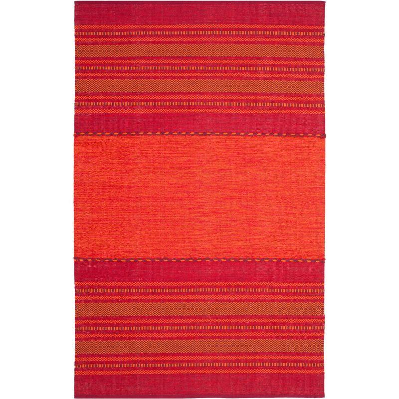 Montauk MTK215 Hand Woven Area Rug - Orange/Red - 4'x6' - Safavieh.