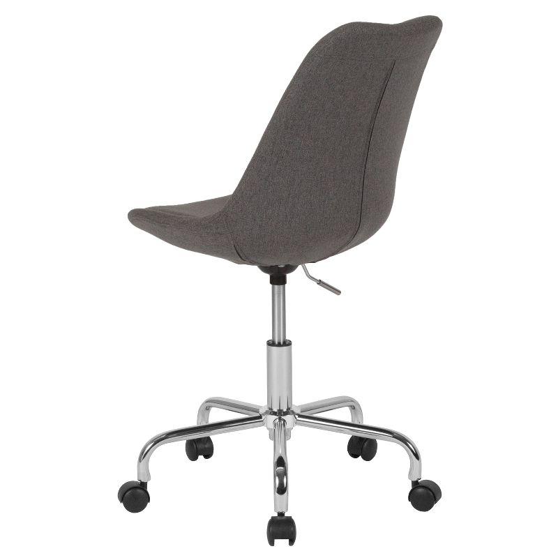 Flash Furniture Aurora Series Mid-Back Fabric Task Office Chair with Pneumatic Lift and Chrome Base