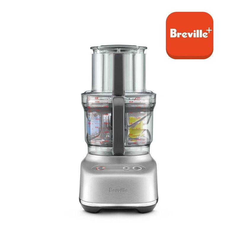 Breville Sous Chef 9 Cup Food Processor Brushed Stainless Steel: 625W, 2 Speeds, Dishwasher-Safe, Mini Kitchen Appliance