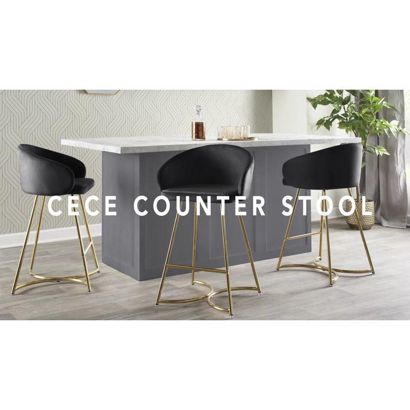 Contemporary Canary Round Wood & Metal Counter Table