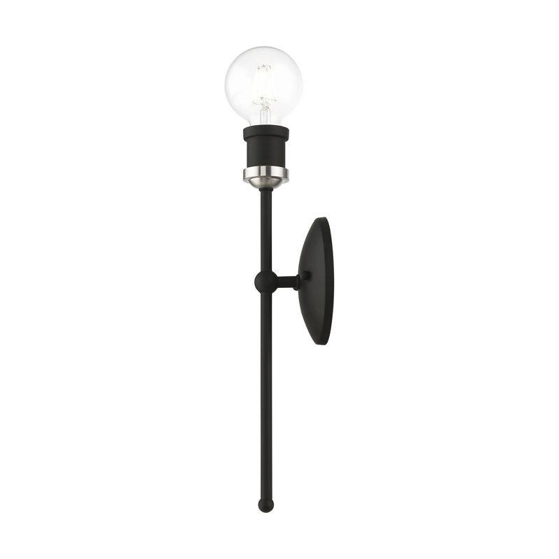 Livex Lighting Lansdale 1 - Light Sconce in  Black/Brushed Nickel