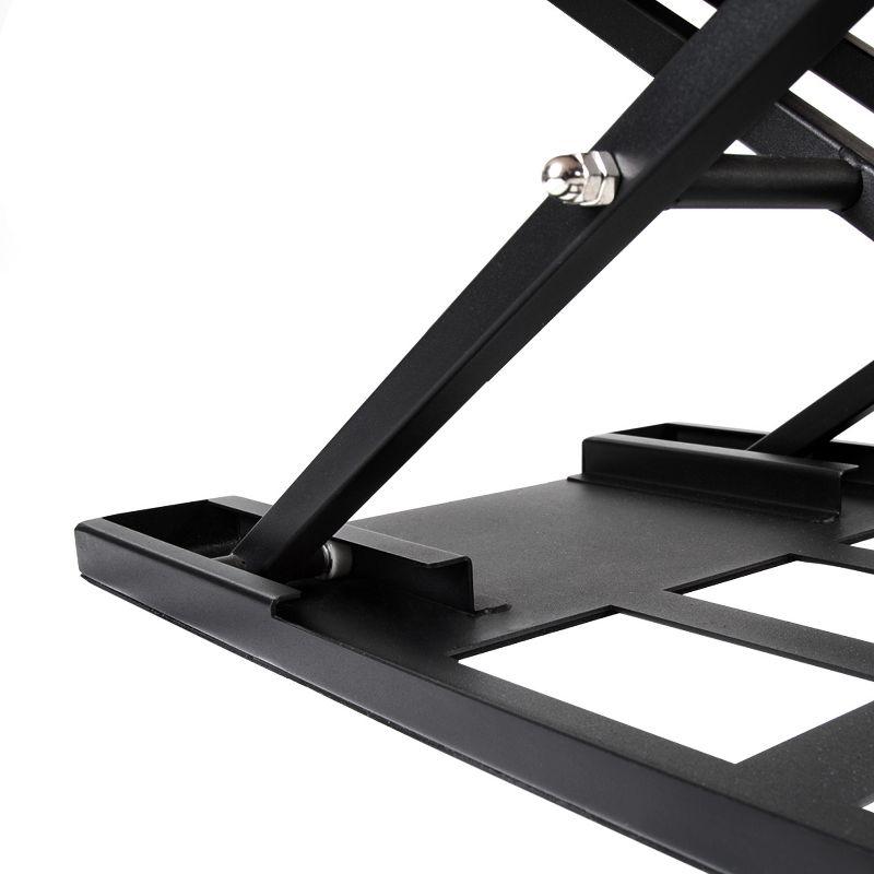 X-Elite Premier Corner Standing Desk Converter with Pneumatic Height Adjustment - Black – Stand Steady