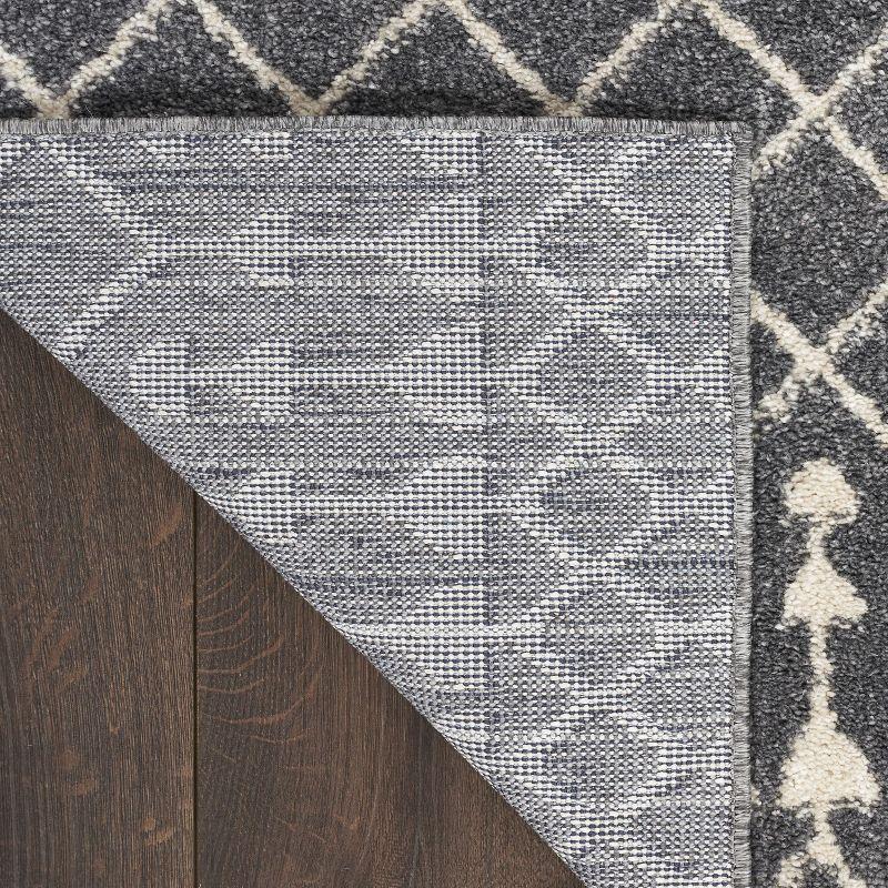 Nourison Royal Moroccan 2'2" x 7'6 Charcoal/Ivory Bohemian Indoor Rug