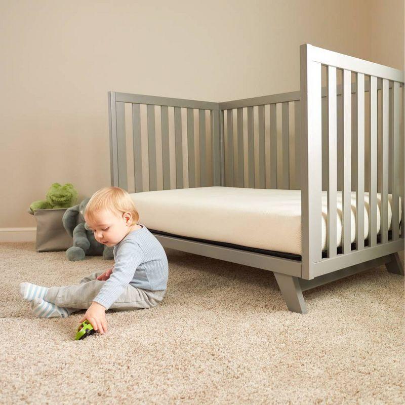 Naturepedic Organic Cotton Breathable 2-Stage Crib Firm Mattress with Waterproof Breathable Pad