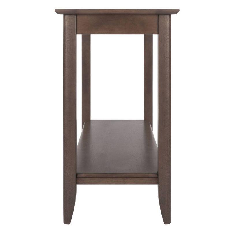 Santino Console Hall Table Oyster Gray - Winsome: Entryway Furniture with Shelf, Wood Veneer Sofa Table