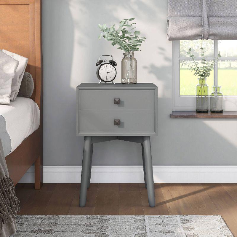 24/7 Shop At Home Norvy 2 Drawer Nightstand