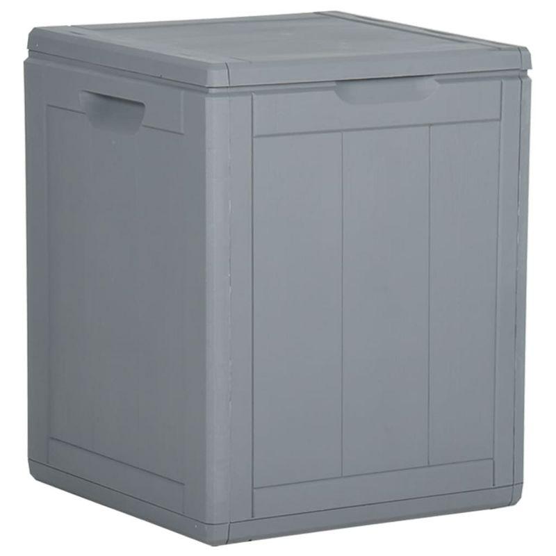 vidaXL Patio Storage Box 23.8 gal Gray PP