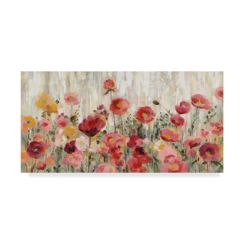 Silvia Vassileva Red and Pink Floral Canvas Art