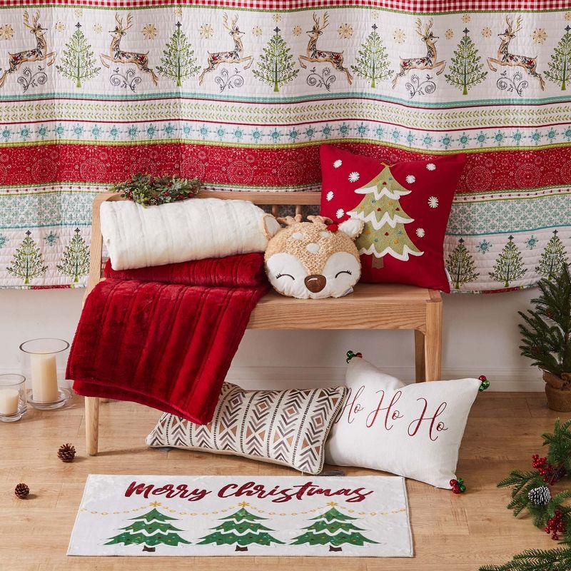 Comet & Cupid Holiday Decorative Pillow Red - Merry & Bright