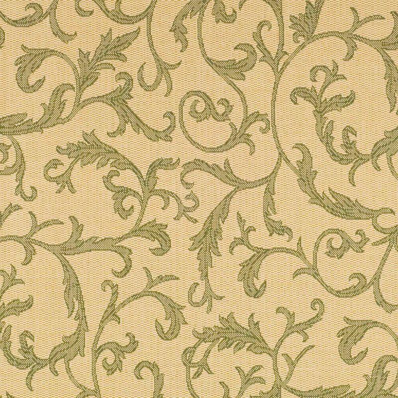 Courtyard CY2653 UV & Stain Resistant Non-Shedding Power Loomed Indoor/Outdoor Accent Rug - Natural/Olive - 2'7"x5' - Safavieh