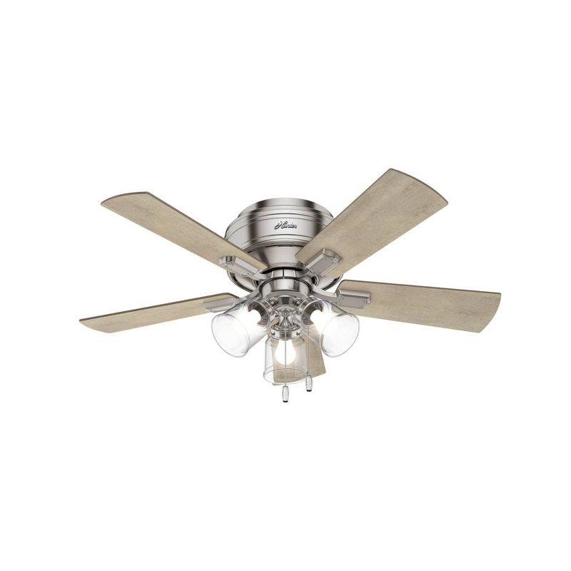 42" Crestfield Low Profile Ceiling Fan (Includes LED Light Bulb) - Hunter Fan