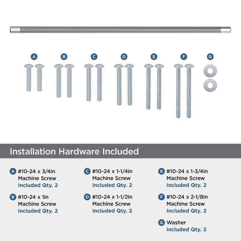 Amerock Esquire 24 inch (610mm) Center-to-Center Polished Nickel/Stainless Steel Appliance Pull