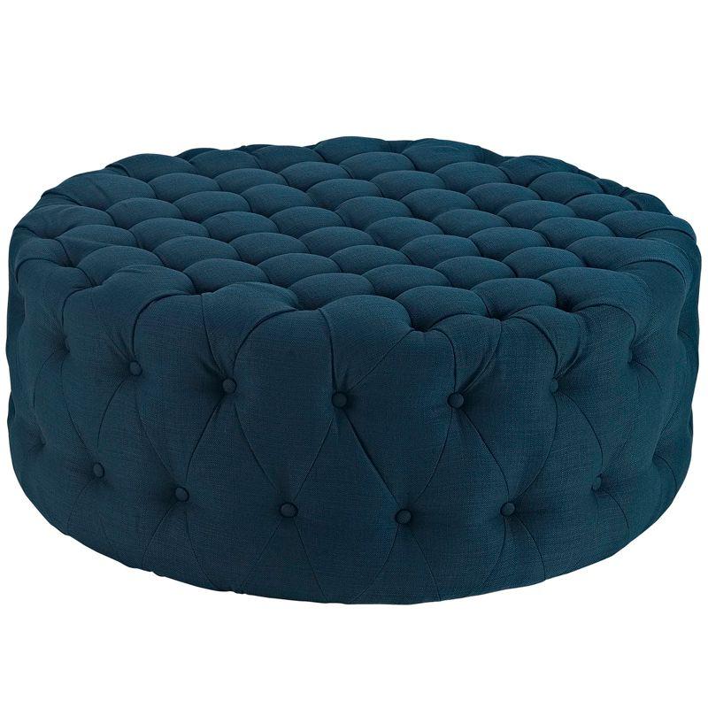 Modway Copper Grove Harrison Blue Amour Fabric Ottoman