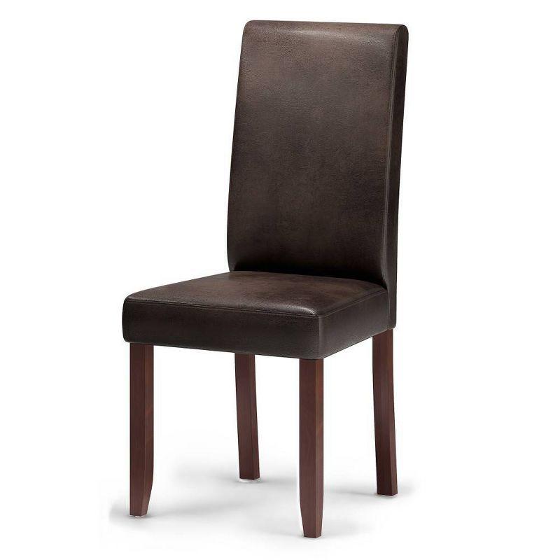 Simpli Home Acadian 7-Piece Dining Set with Solid Hardwood Table and 6 High-Back Upholstered Chairs & Reviews | Wayfair